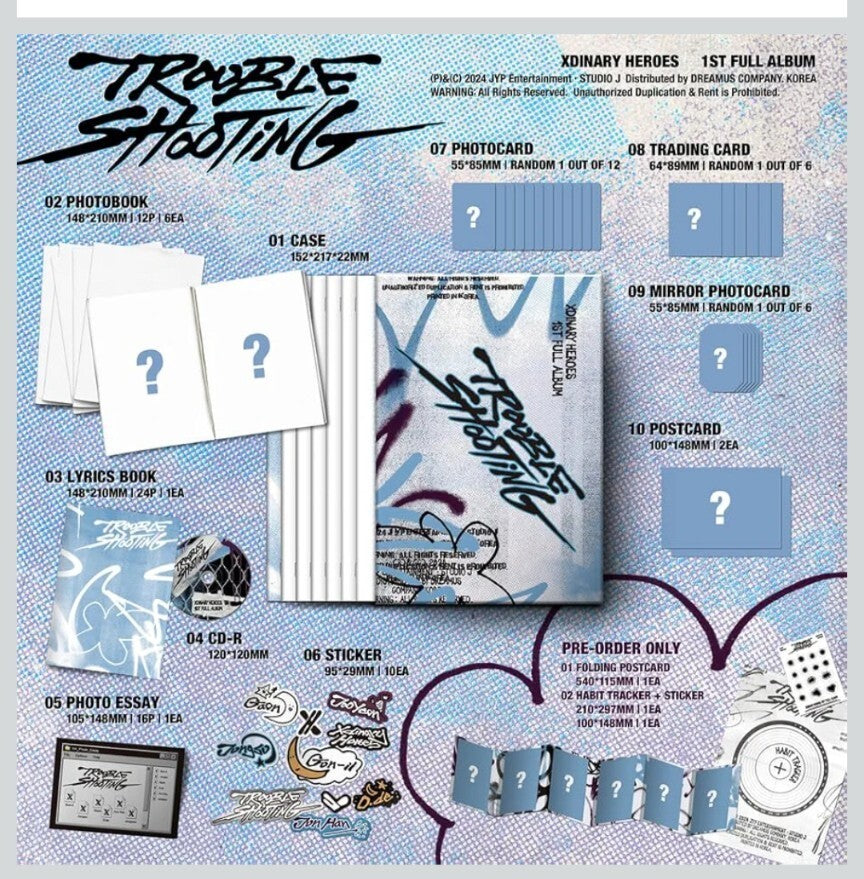 Xdinary Heroes Troubleshooting 1st Full Album CD Sealed K-Pop JYP