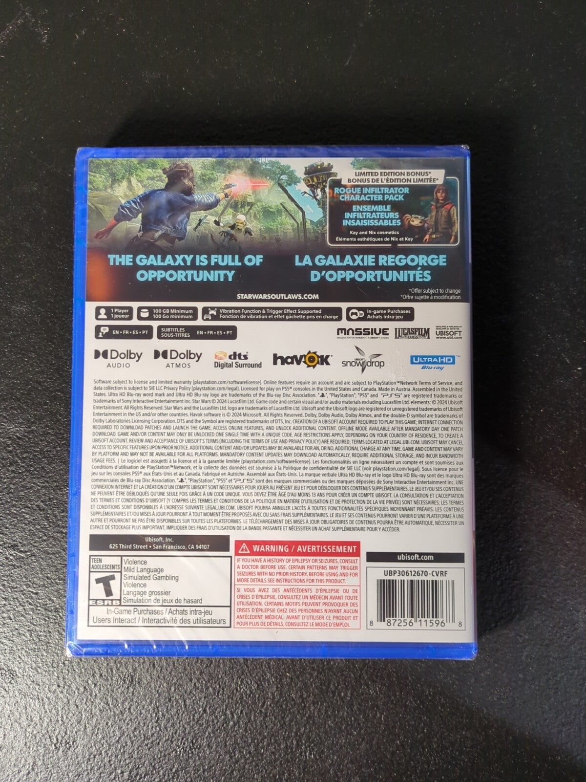 Star Wars Outlaws Limited Edition- Sony PlayStation 5 New