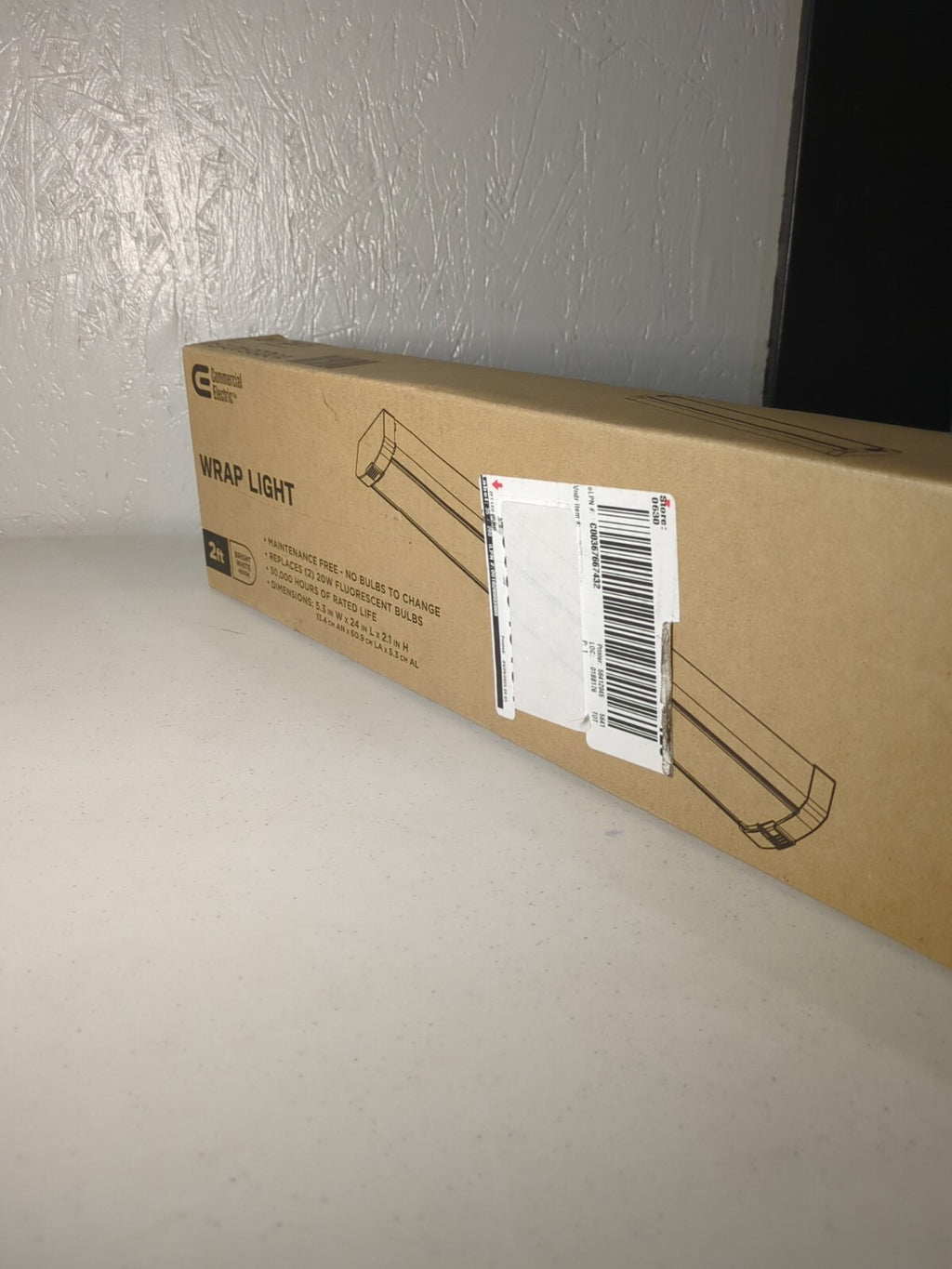 Commercial Electric 24 in. 2,000-Lumen White Integrated LED