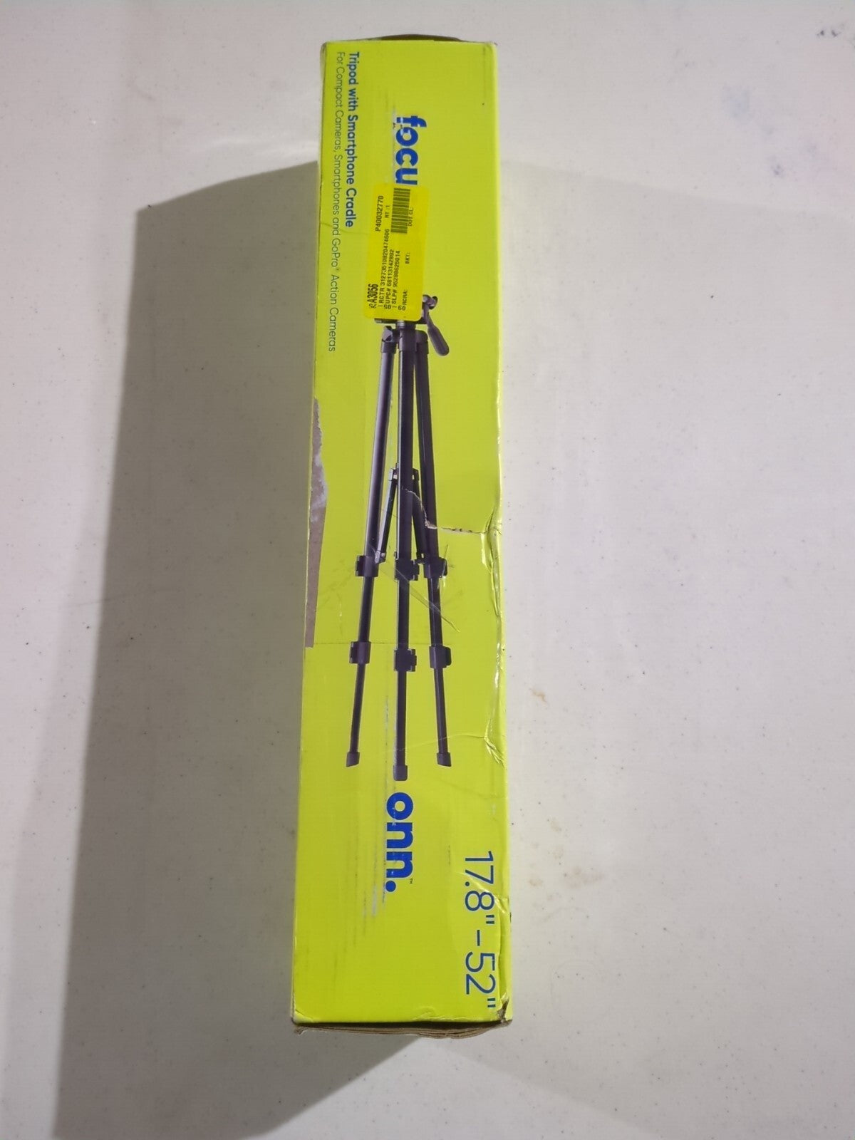 Onn Focus Tripod with Smartphone Cradle 17.8" - 52" GoPro Mount No
