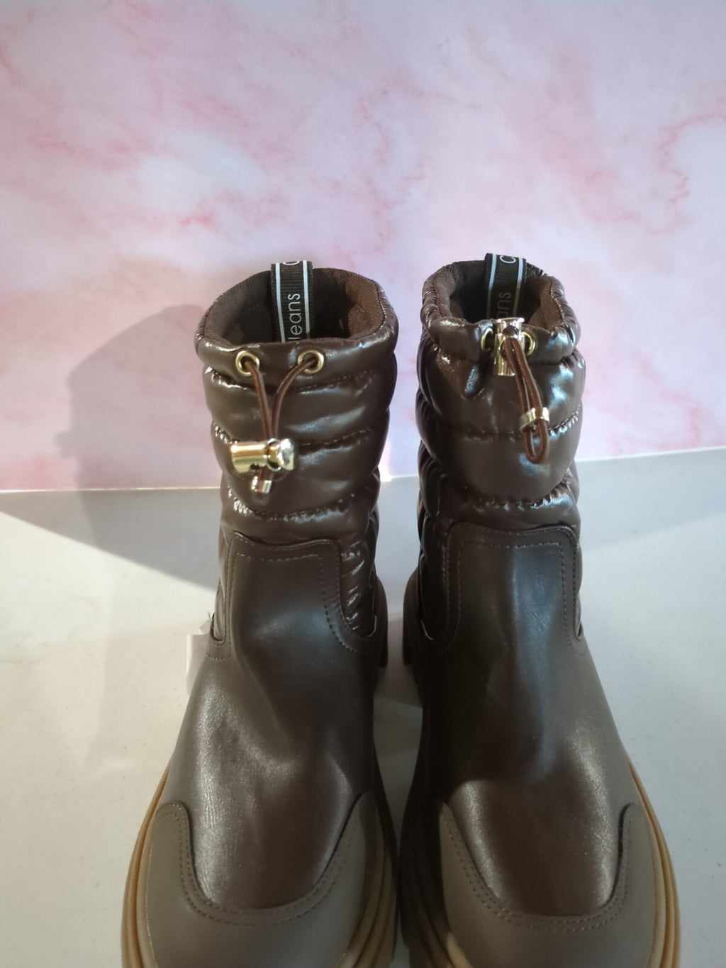 Calvin Klein Women's Relika Ankle Boot Size 7 M Does not apply Brown