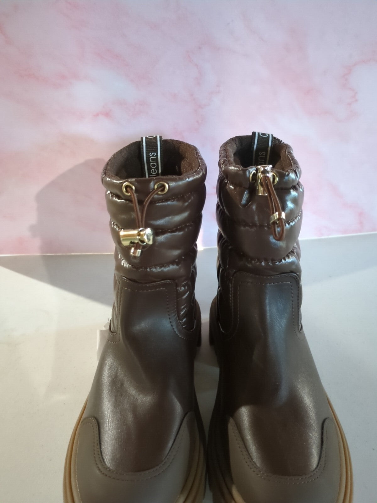 Calvin Klein Women's Relika Ankle Boot Size 7 M Does not apply Brown