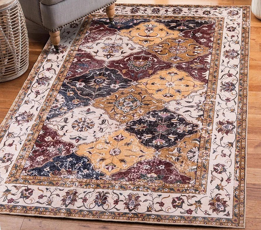 Area Rug 6x9 Brown Vintage Boho Rug New Open Box