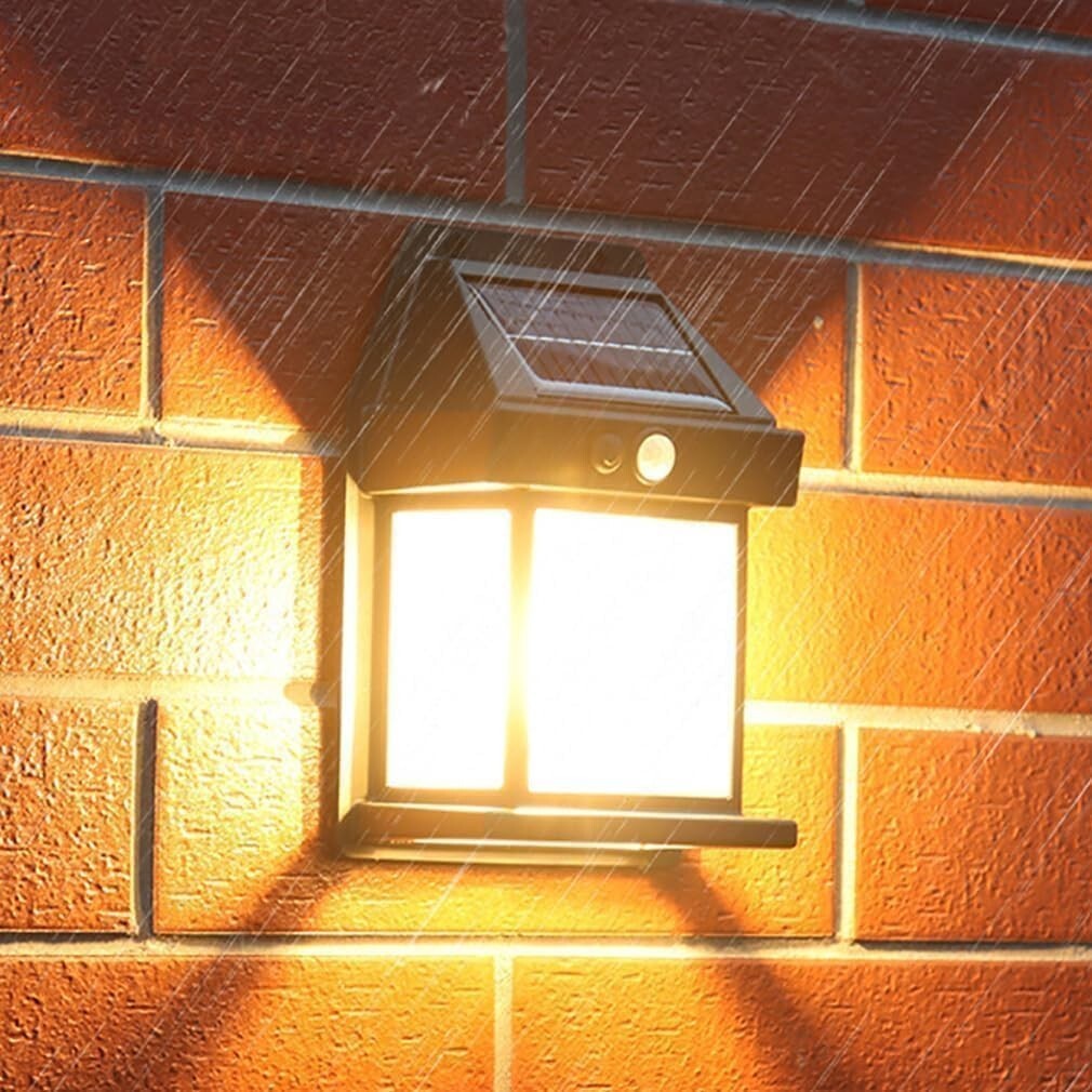 Anricom Solar Motion Lights 4-Pack Black Outdoor IP65 Waterproof Wall
