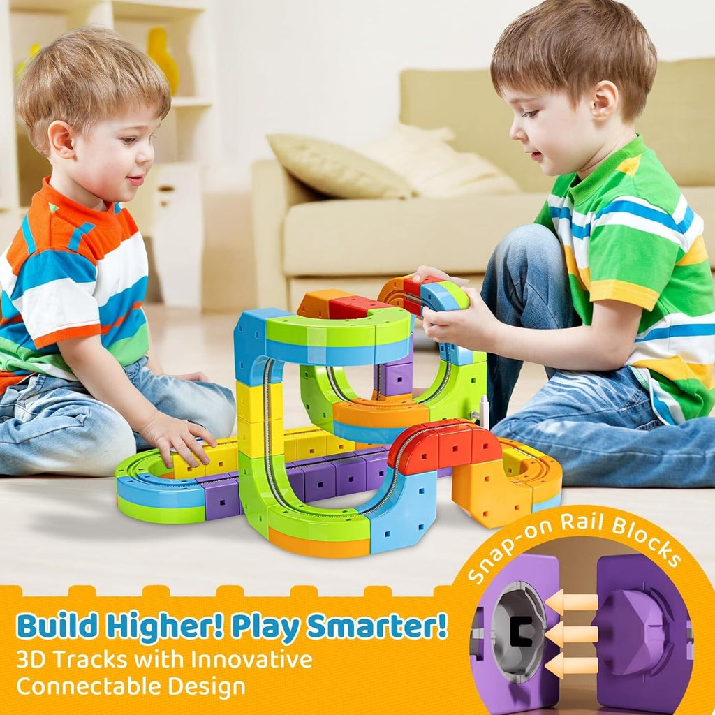 Klickrail Electric Train Set 88 Pcs Flexible Race Track Toy Kids Ages