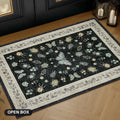Seeluck Insect Black Area Rug 9x12 Living Room Vintage Rustic