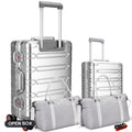 WEICHEN 2 Piece All Aluminum Luggage Set 20" Carry-On + 29" Checked