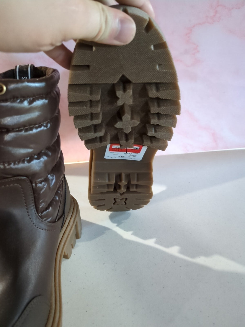 Calvin Klein Women's Relika Ankle Boot Size 7 M Does not apply Brown