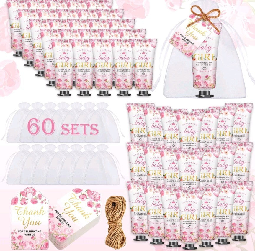 60 Sets Baby Shower Hand Cream Gifts, Baby Shower Party Favors for