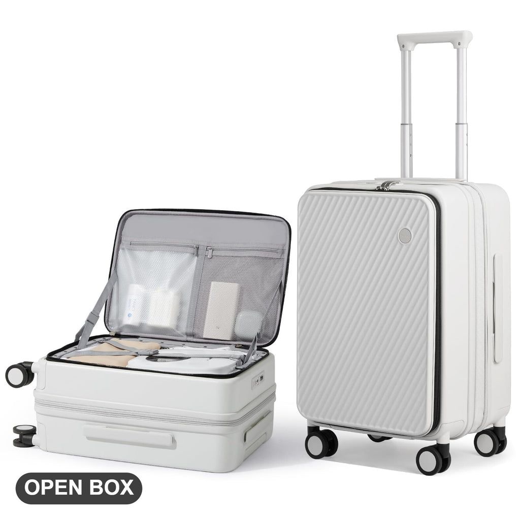 mixi 20" Expandable Carry On Luggage Hardside Spinner Suitcase TSA