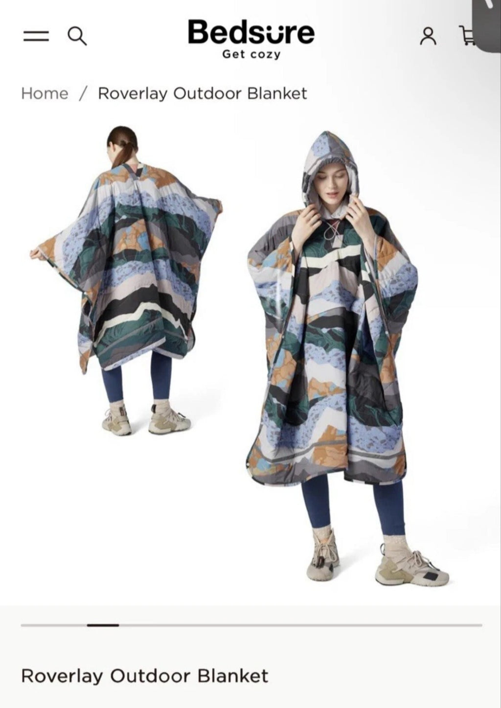 Bedsure Gentle Soft Roverlay Outdoor Blanket/Hoodie/sleeping bag