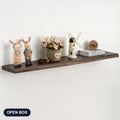 Realgulf 48" Rustic Elm Floating Shelf Solid Wood Live Edge Invisible