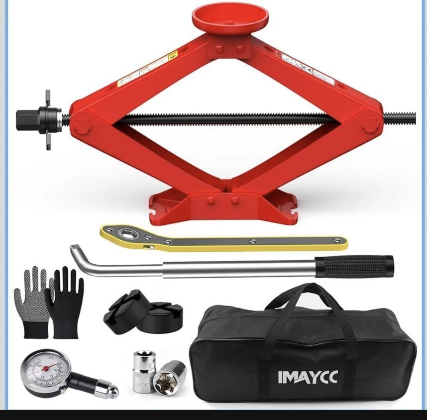 Scissor Jack for Car 2.5 Ton(5512 lbs) Car Jack Kit, Tire Changing