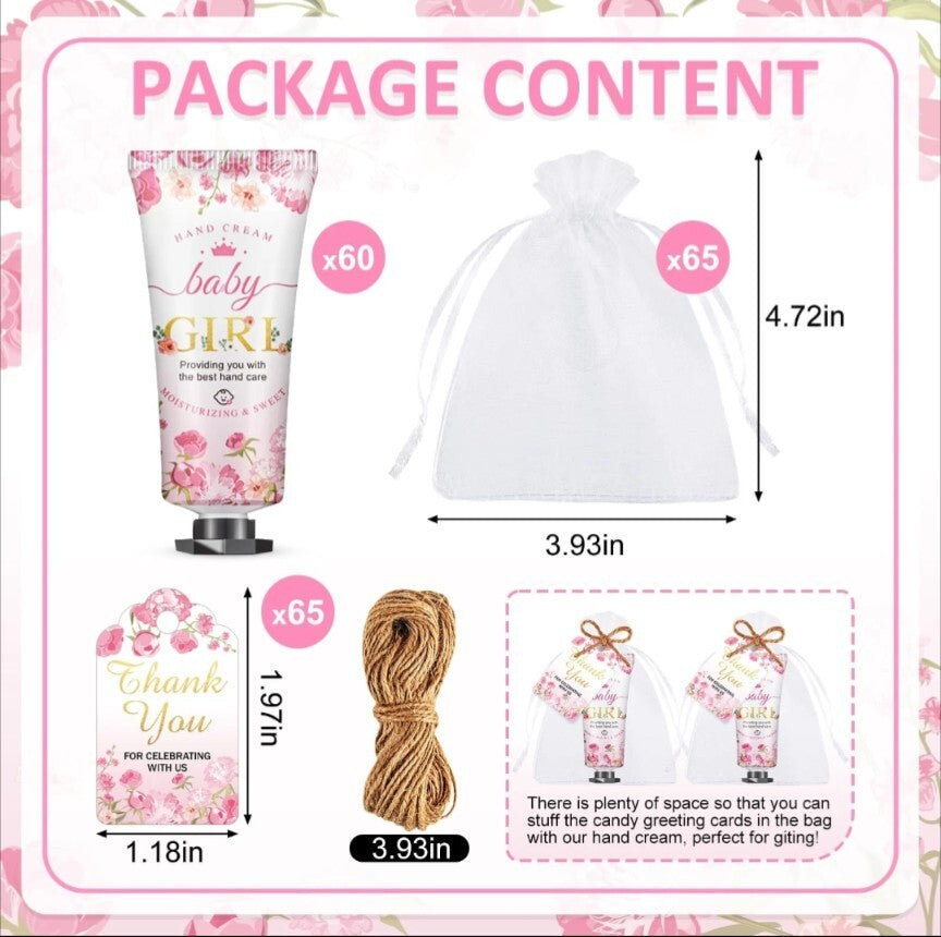 60 Sets Baby Shower Hand Cream Gifts, Baby Shower Party Favors for