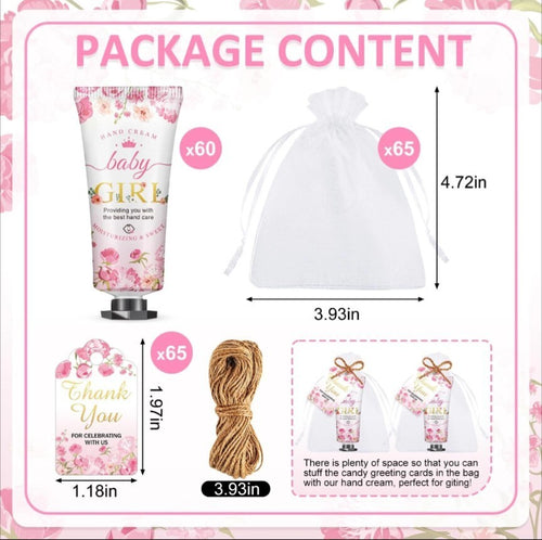 60 Sets Baby Shower Hand Cream Gifts, Baby Shower Party Favors for