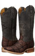 Tin Haul Derrick Embroidered Square Toe Pull On Cowboy Boots 10.5