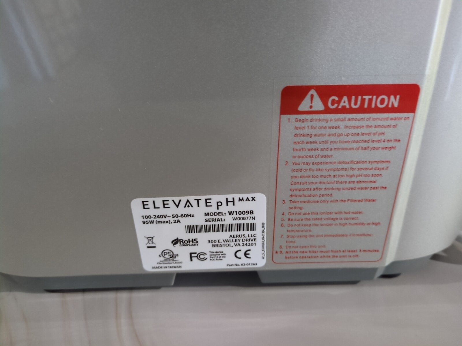 Aerus Elevate PH MAX W1009B Alkaline Water Filter System Under Sink