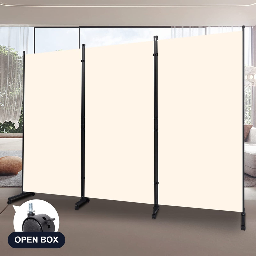 HOMSCREENER 6FT Room Divider 3-Panel Folding Privacy Screen with