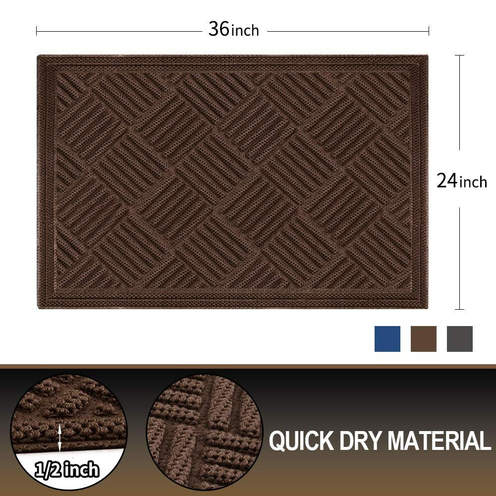 Mibao Front Door Mat Outdoor Indoor Non-Slip Waterproof Doormat