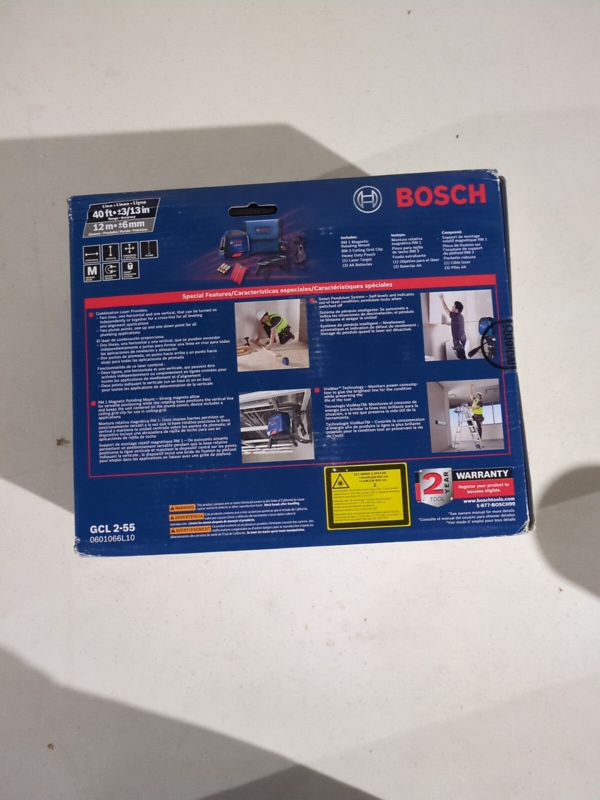 Brand New Bosch GCL 2-55 Cross Line Laser Cross-Line Laser Level
