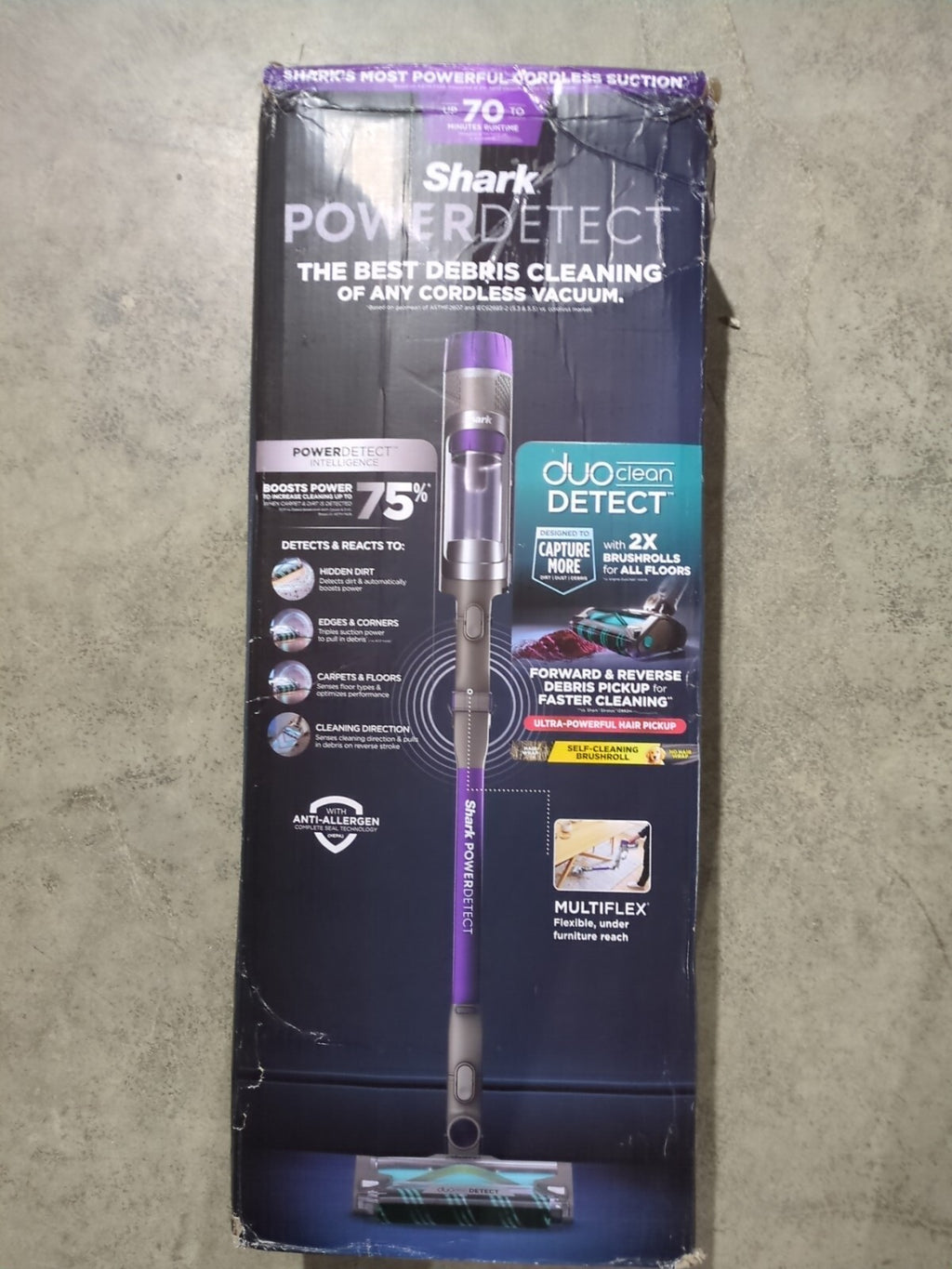 Shark Power Detect Cordless Stick Vacuum - Dark Gray - IP1251 - New