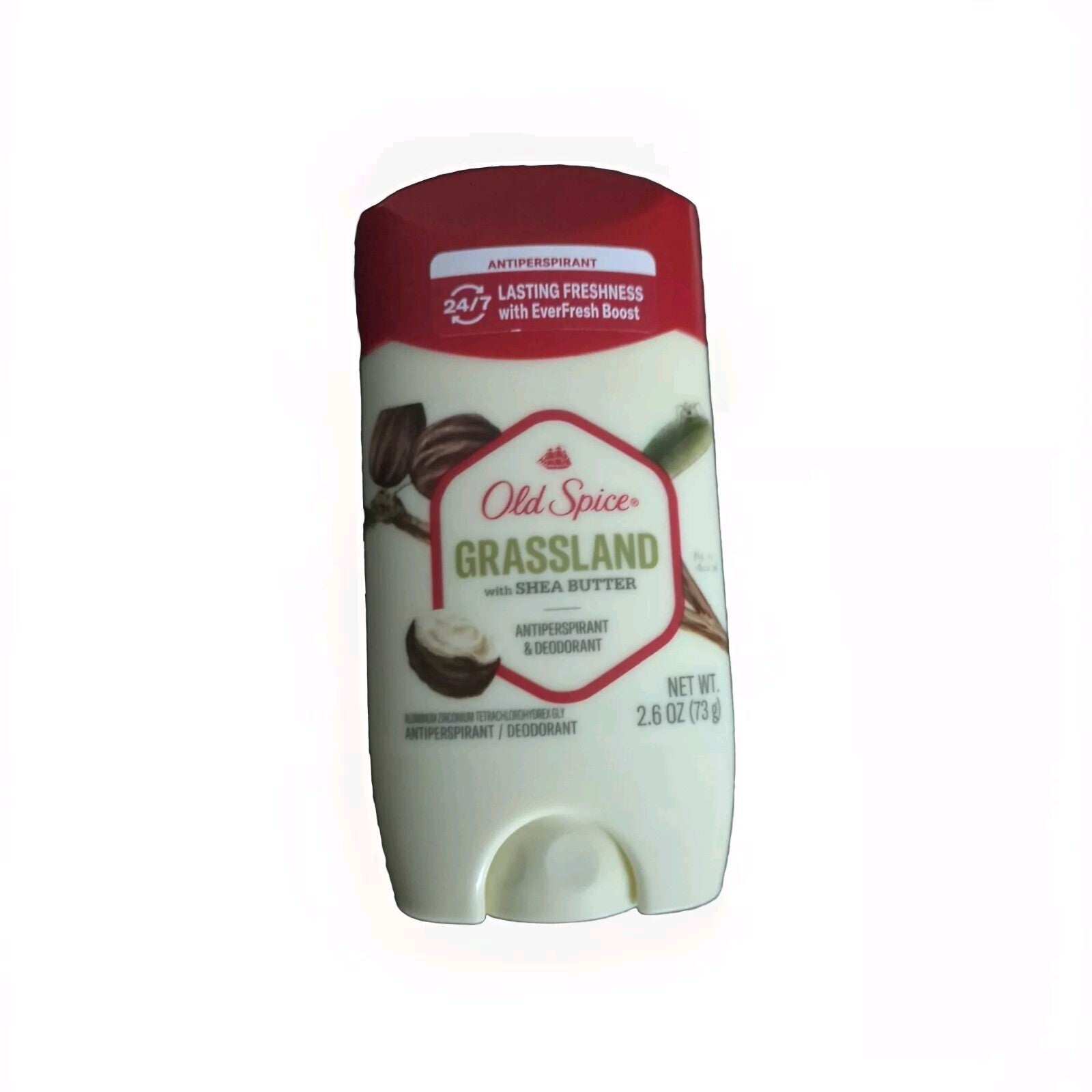 Old Spice GRASSLAND with Shea Butter Deodorant, 2.6 Oz Exp